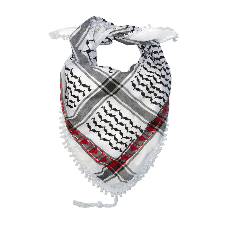 MINI BLACK & WHITE MAKATEEB (MESSAGES) COTTON KEFFIYEH
