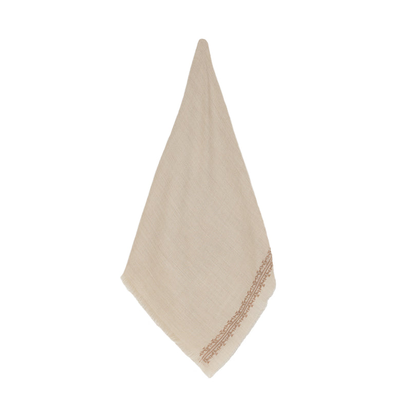 BEIGE CASHMERE & SILK SHAWL HAZEL IBRAHIM