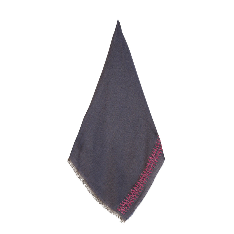 BLUE CASHMERE & SILK SHAWL PINK MARY MAGDALENE