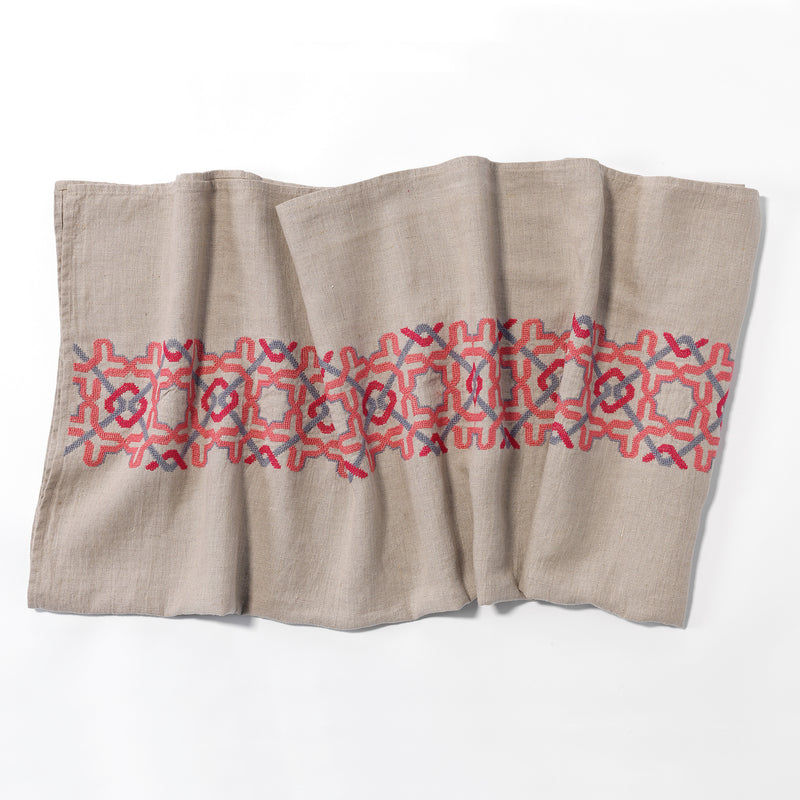 SOFTENED LINEN TOWEL SET SUNSET PINK ALHAMBRA