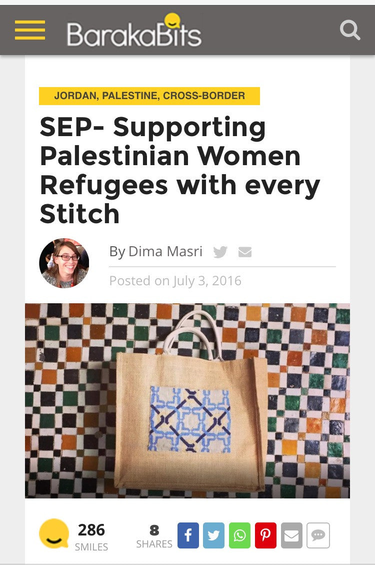 Barakabits: SEP- Supporting Palestinian Women Refugees with every Stitch