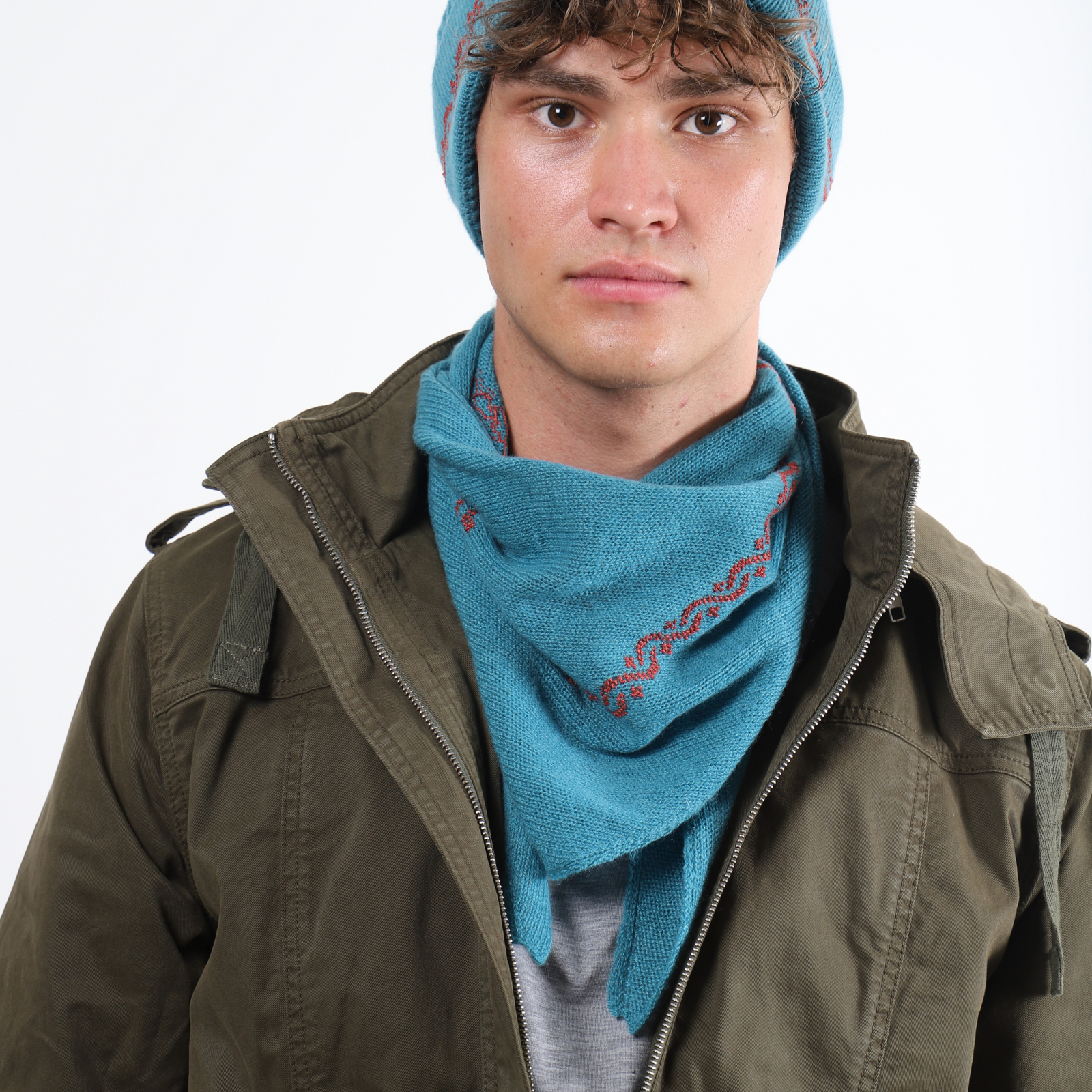 Teal online winter scarf