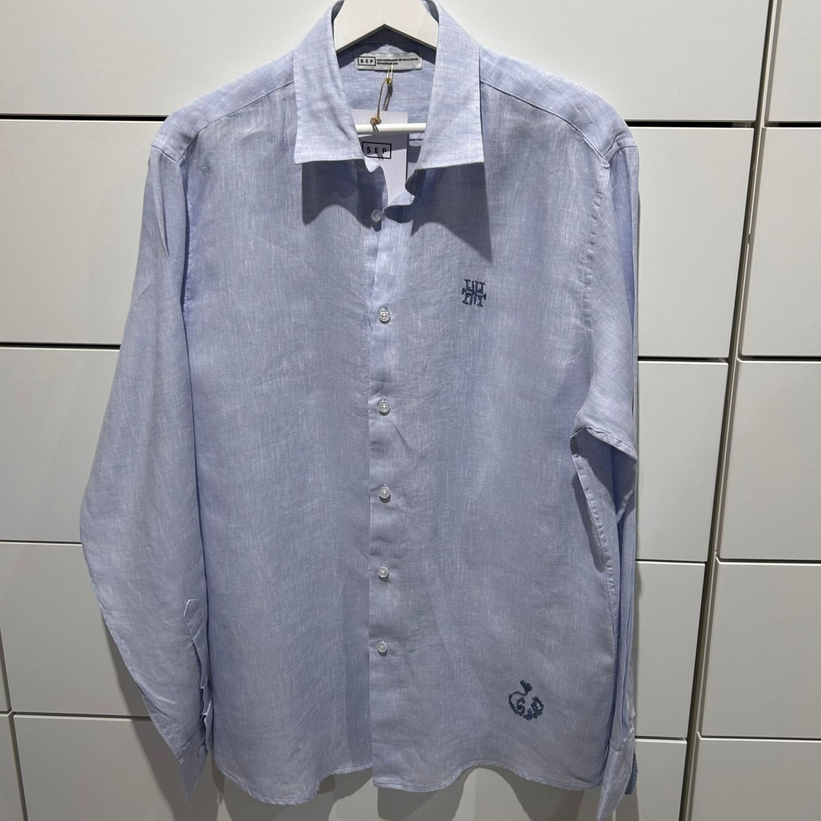 BLUE LINEN SHIRT IBRAHIM