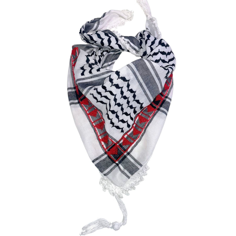 MINI BLACK & WHITE MAKATEEB (MESSAGES) KEFFIYEH