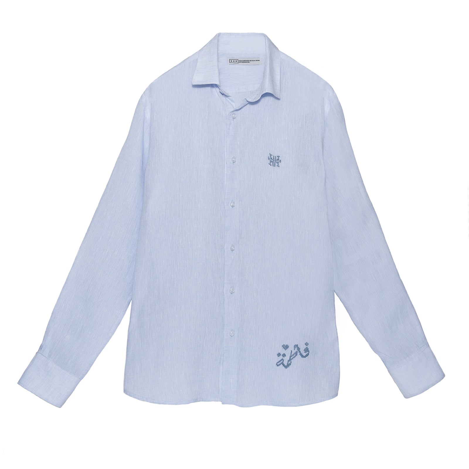 BLUE LINEN SHIRT IBRAHIM