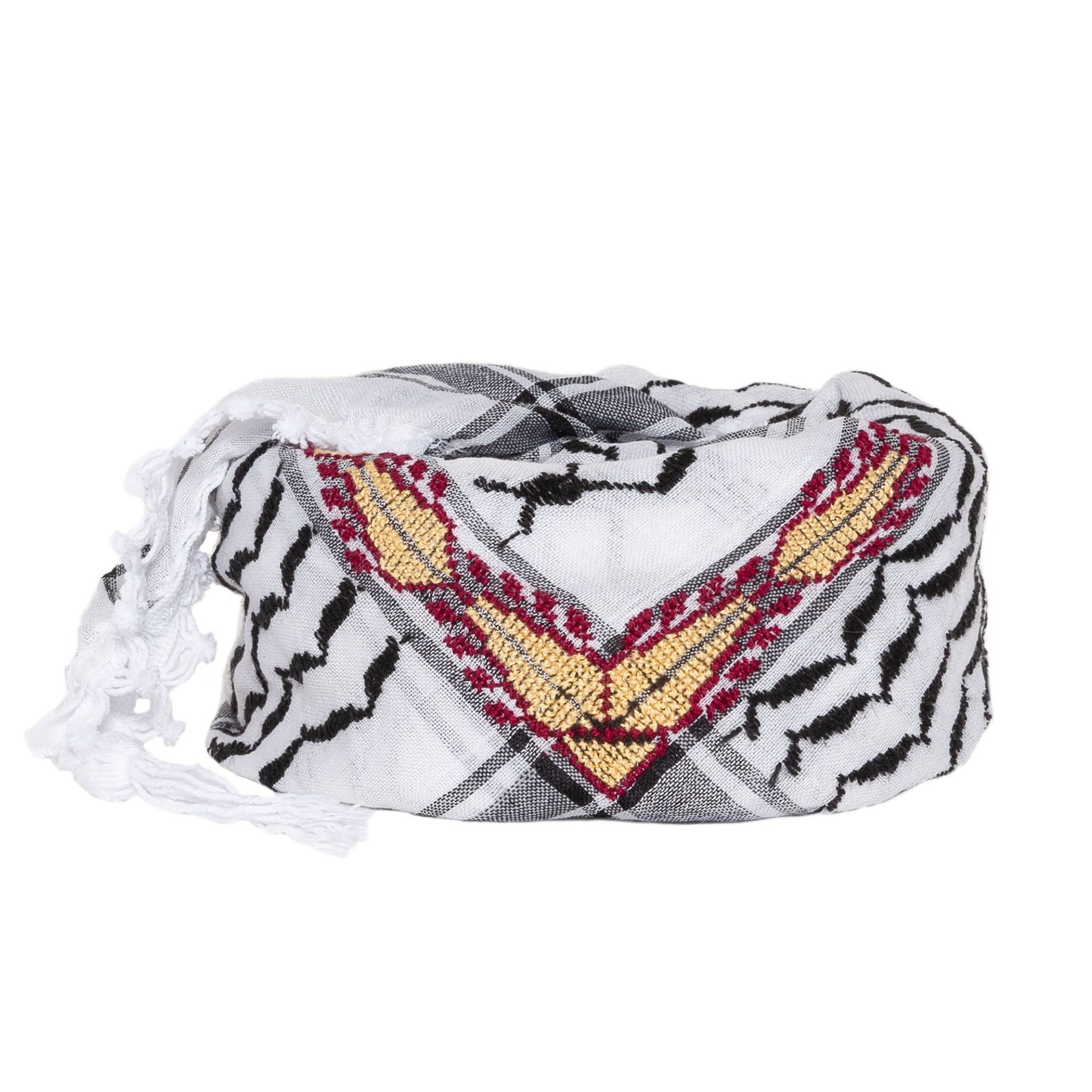 MAY BLACK & WHITE FLAME KEFFIYEH