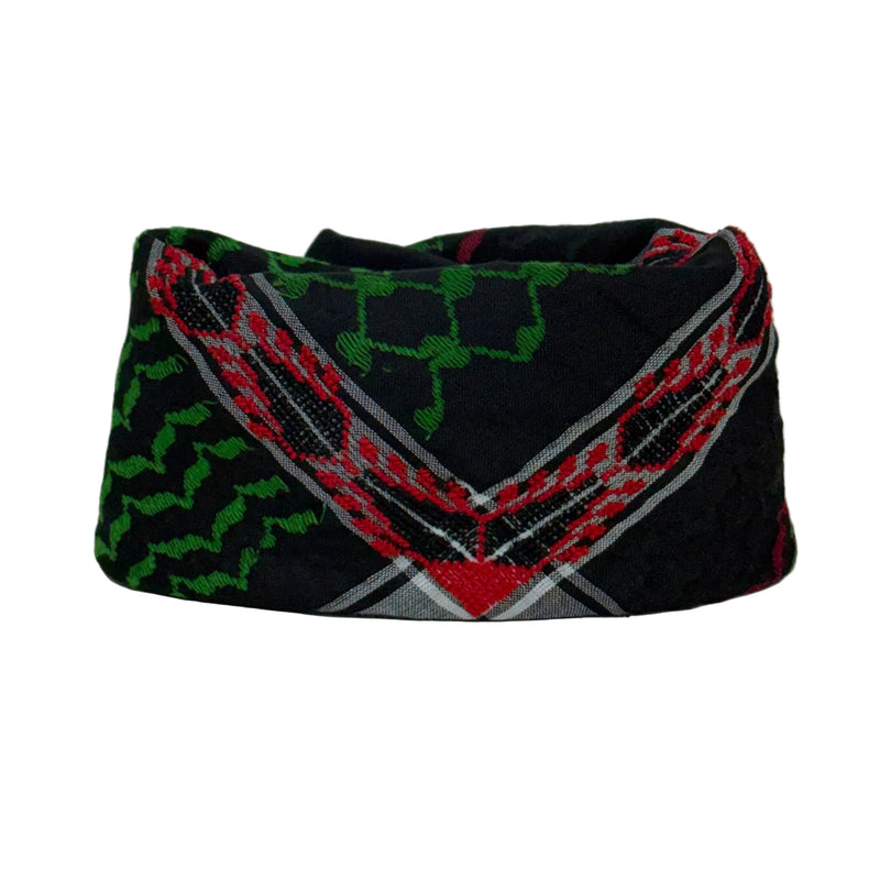 PALESTINE FLAG FLAME COTTON KEFFIYEH