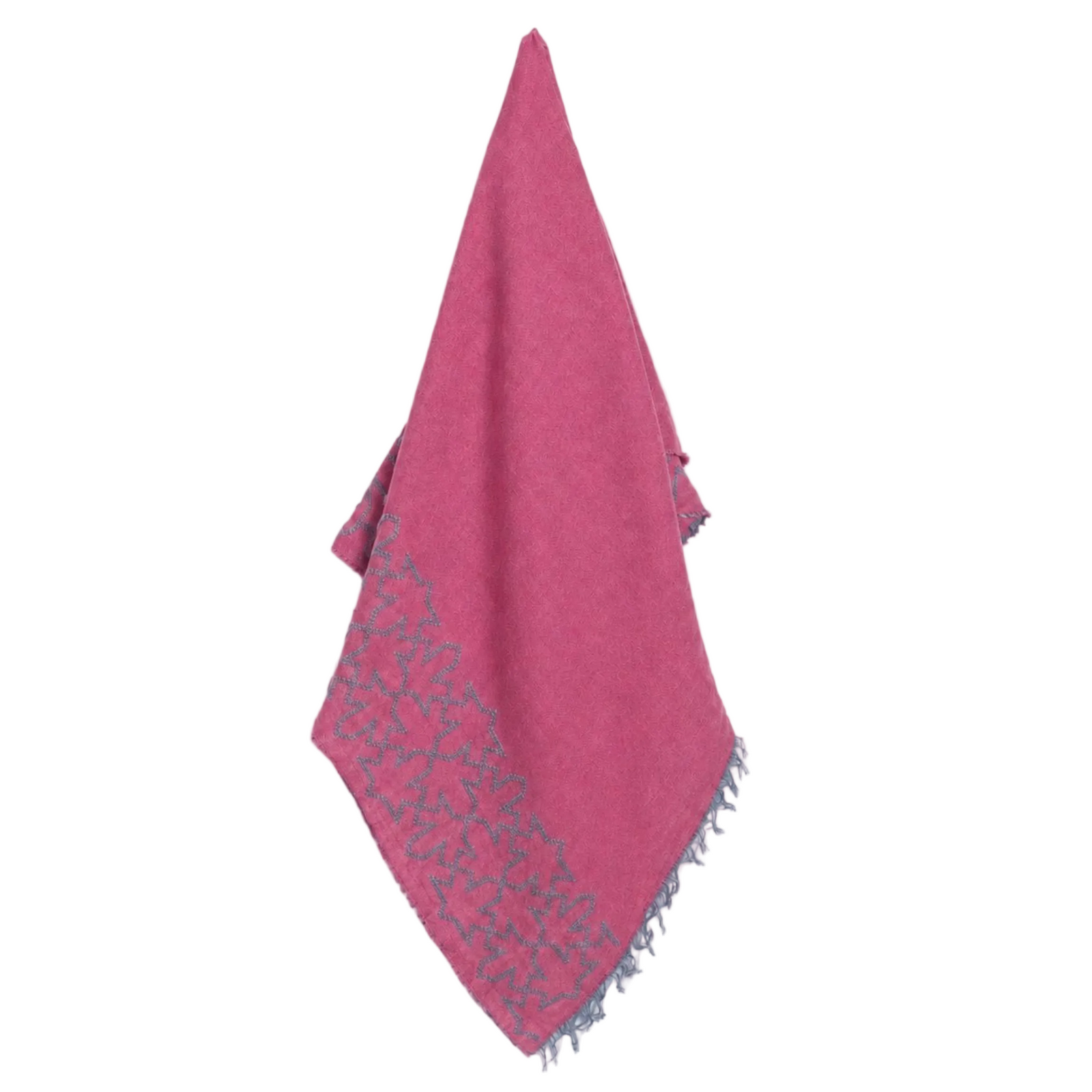 RED LINEN SHAWL BLUE SULTAN HAN