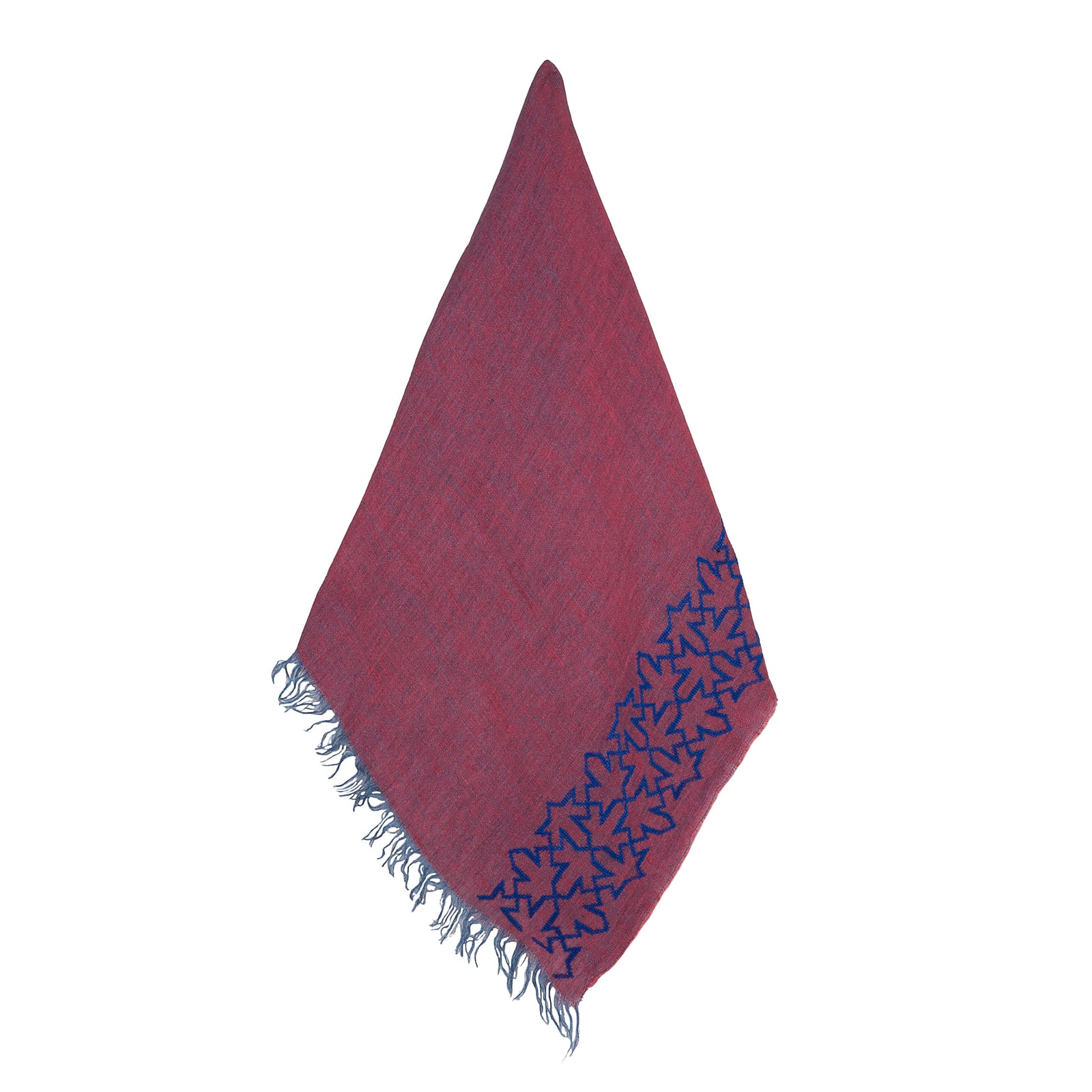 RED LINEN SHAWL BLUE SULTAN HAN