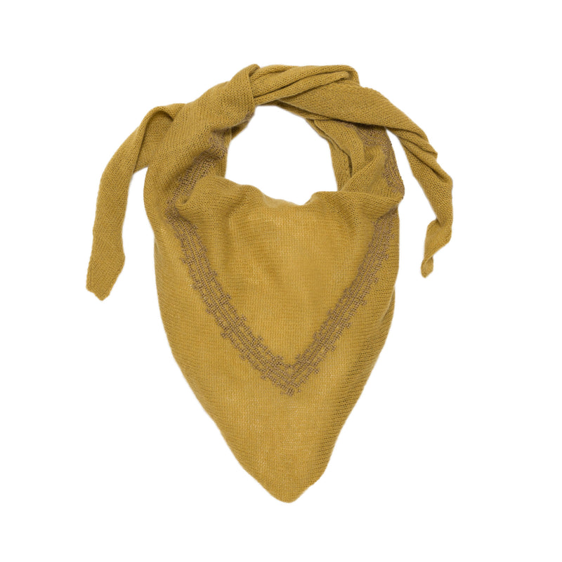 TIGERS’ EYE CASHMERE TRIANGLE SCARF | IBRAHIM