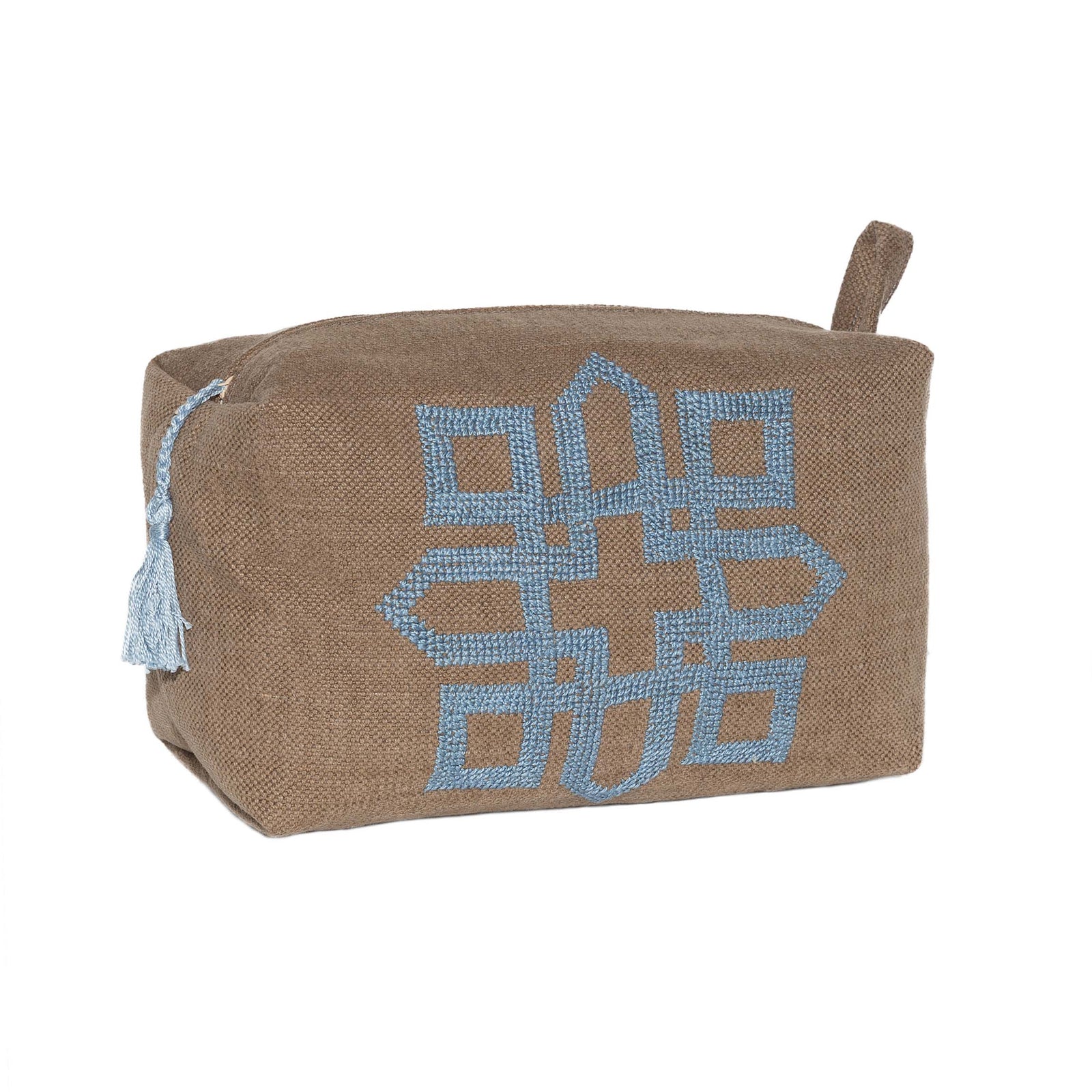 ANTIQUE BLUE ON BROWN