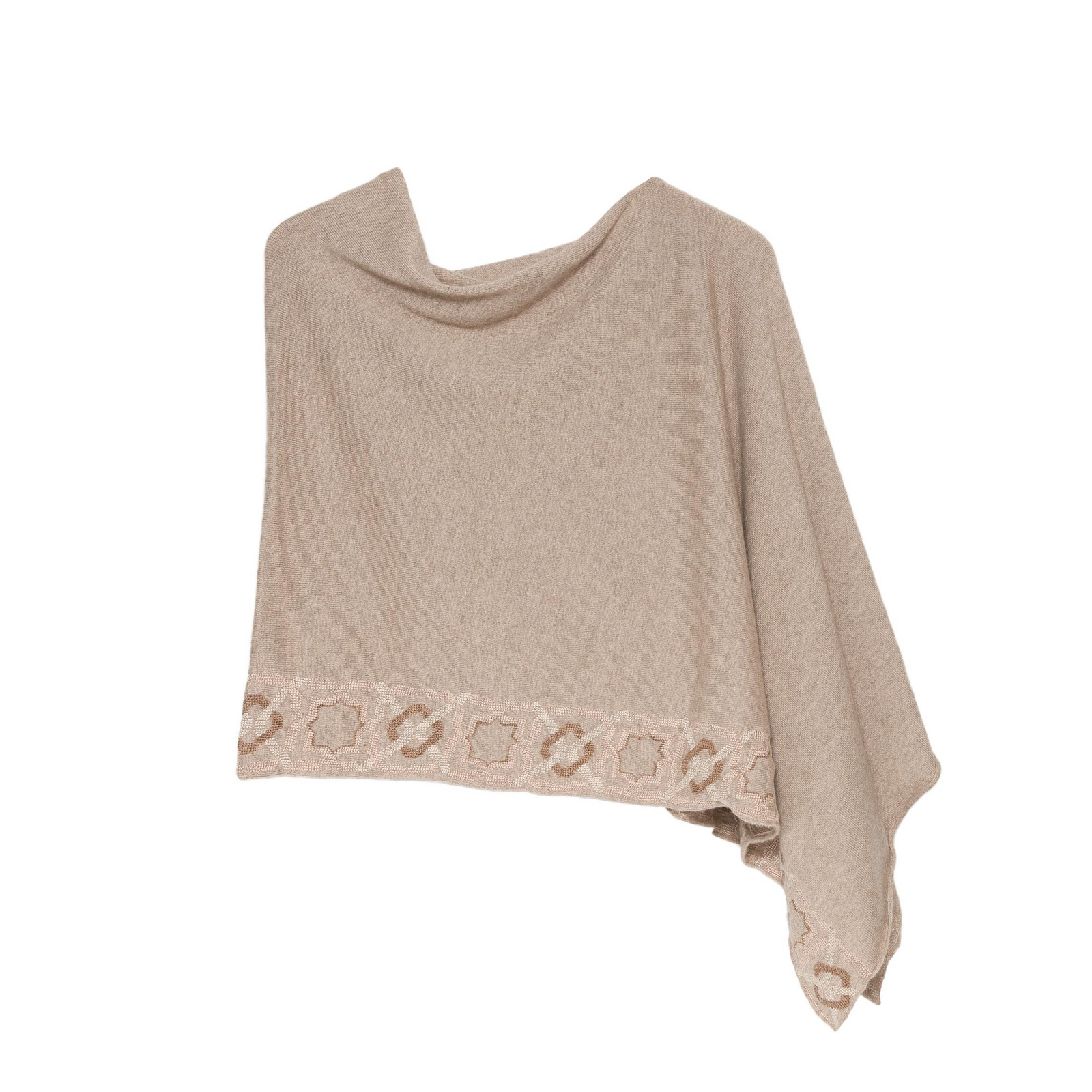 Cream sales cashmere poncho