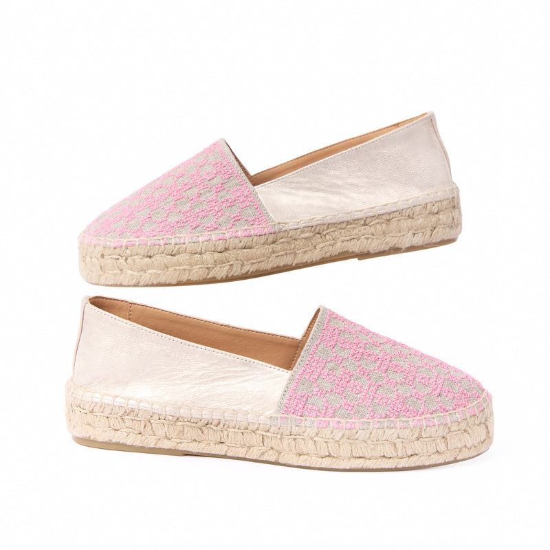 LINEN ESPADRILLES | BEEHIVE BABY PINK